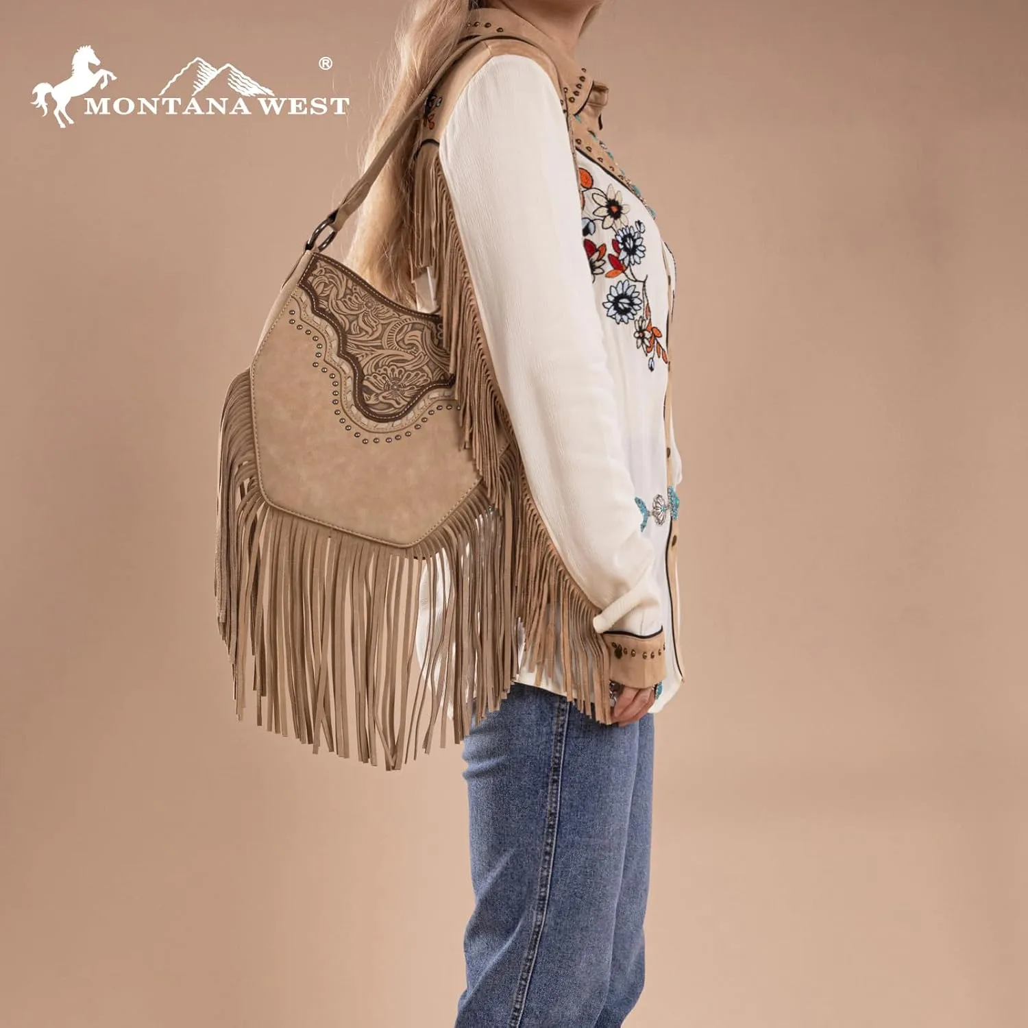 Montana Western Fringe Hobo Bags for Women Top Handle Shoulder Purses