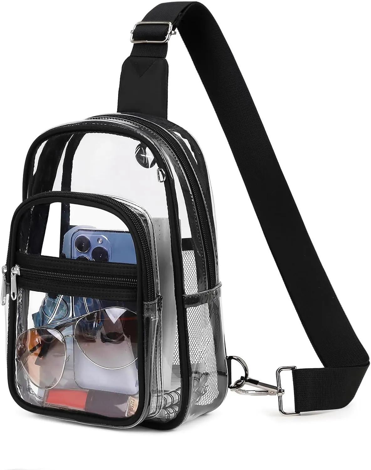MOONBABY Clear Bag for Stadium Events, Clear Backpack Purse for Women Waterproof TPU Crossbody Fanny Pack