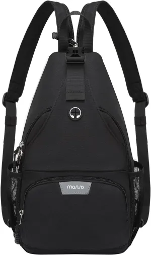MOSISO Sling Backpack Travel Hiking Daypack, Crossbody Convertible Sling Bag with Front Pocket One Shoulder Chest Bag