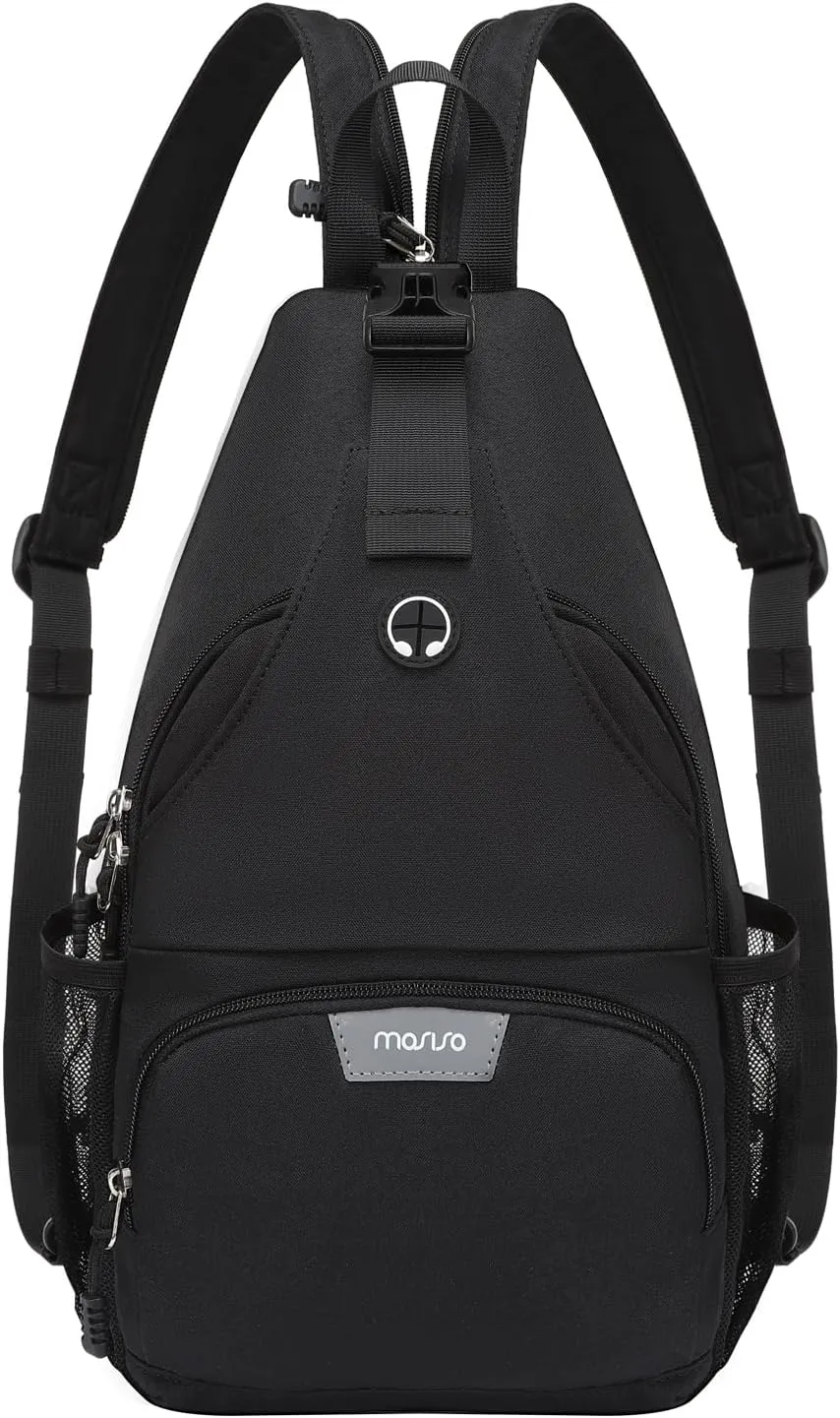 MOSISO Sling Backpack Travel Hiking Daypack, Crossbody Convertible Sling Bag with Front Pocket One Shoulder Chest Bag