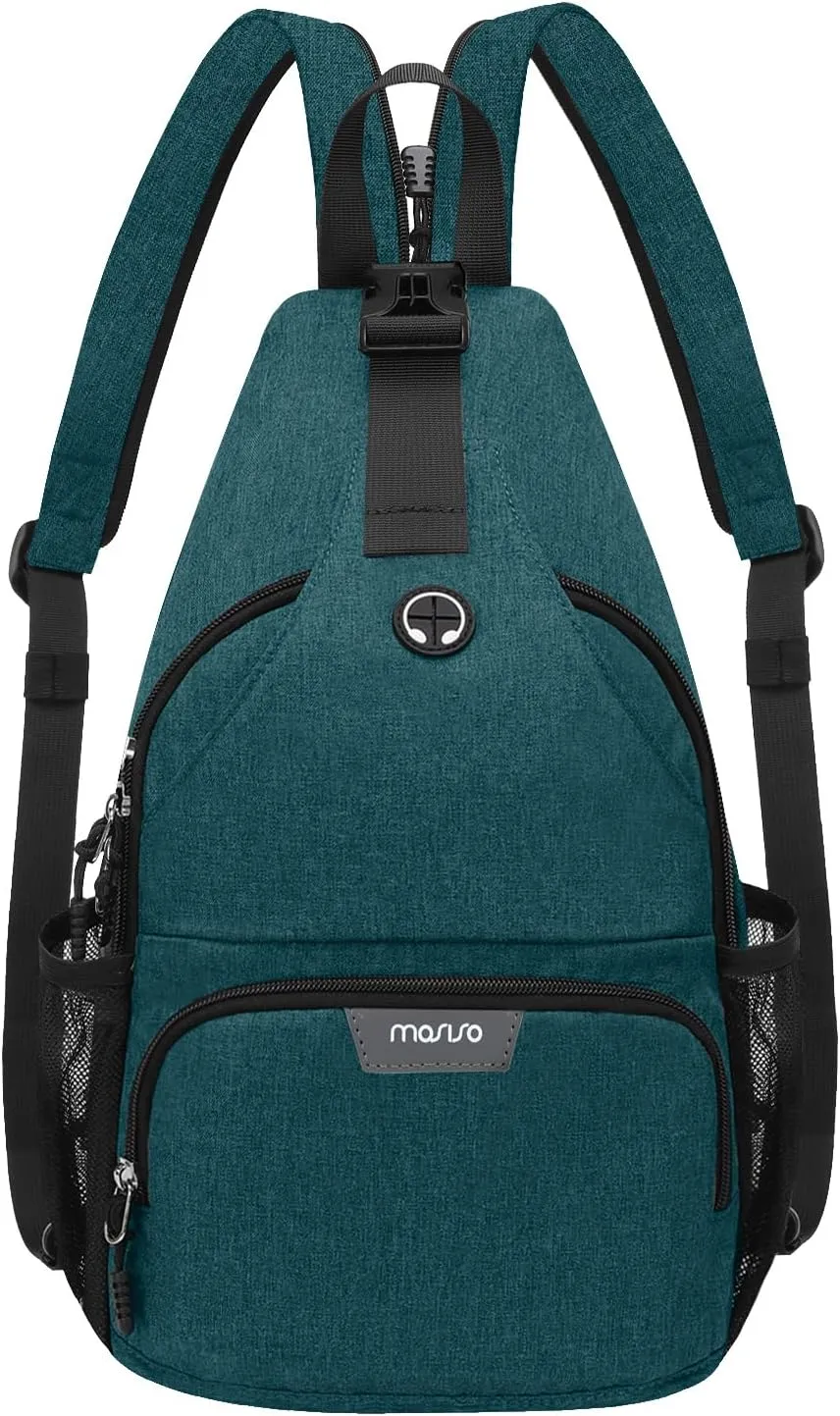 MOSISO Sling Backpack Travel Hiking Daypack, Crossbody Convertible Sling Bag with Front Pocket One Shoulder Chest Bag