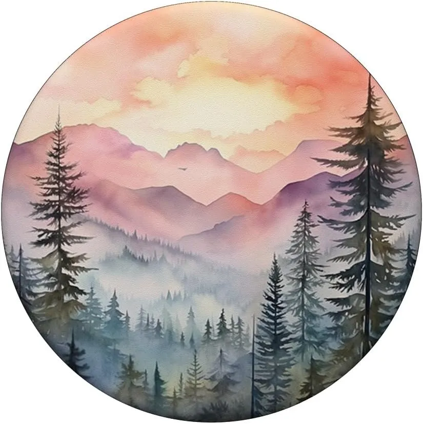 Mountains Wilderness Forest Hiking Pine Tree Nature PopSockets Adhesive PopGrip