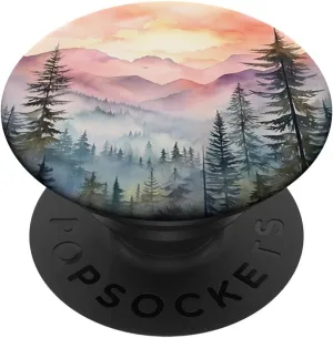 Mountains Wilderness Forest Hiking Pine Tree Nature PopSockets Adhesive PopGrip