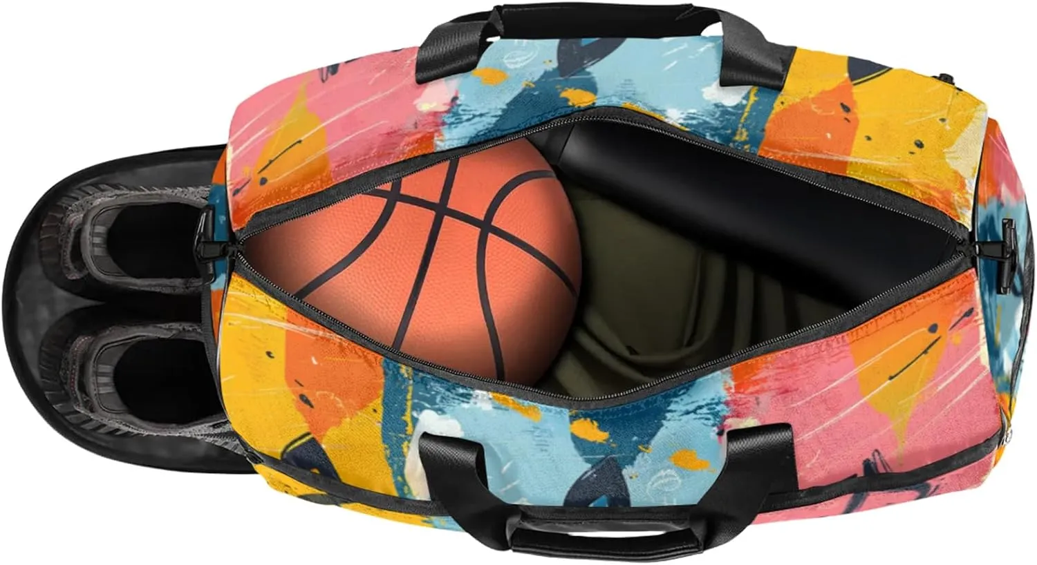 Music Gym Duffle Bag for Women,Waterproof Sports Note Duffle Bags Travel Weekender Bags for Men Women Overnight Bag with Shoes Compartment