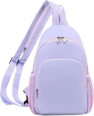 mygreen Sling Bag for Women, Sling Backpack Crossbody Convertible, Small Backpack Hiking Daypacks Water-resistant, Travel Shoulder Chest Bag for College Purple