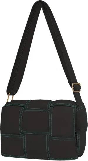 NAARIIAN Puffer Crossbody Bag for Women, Lightweight Puffy Shoulder Bags with Adjustable Strap,Quilted Woven Purse Hobo Bag