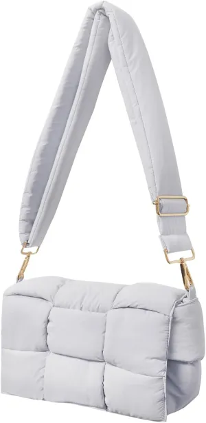 NAARIIAN Shoulder bags for women, Light-weight small puffer purses waterproof, hand-woven puffy bag crossbody handbag