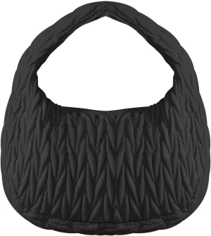 NAARIIAN Small Puffer Purse for Women Quilted Puffer Shoulder Bag Lightweight Crescent Bag for Casual, Travel