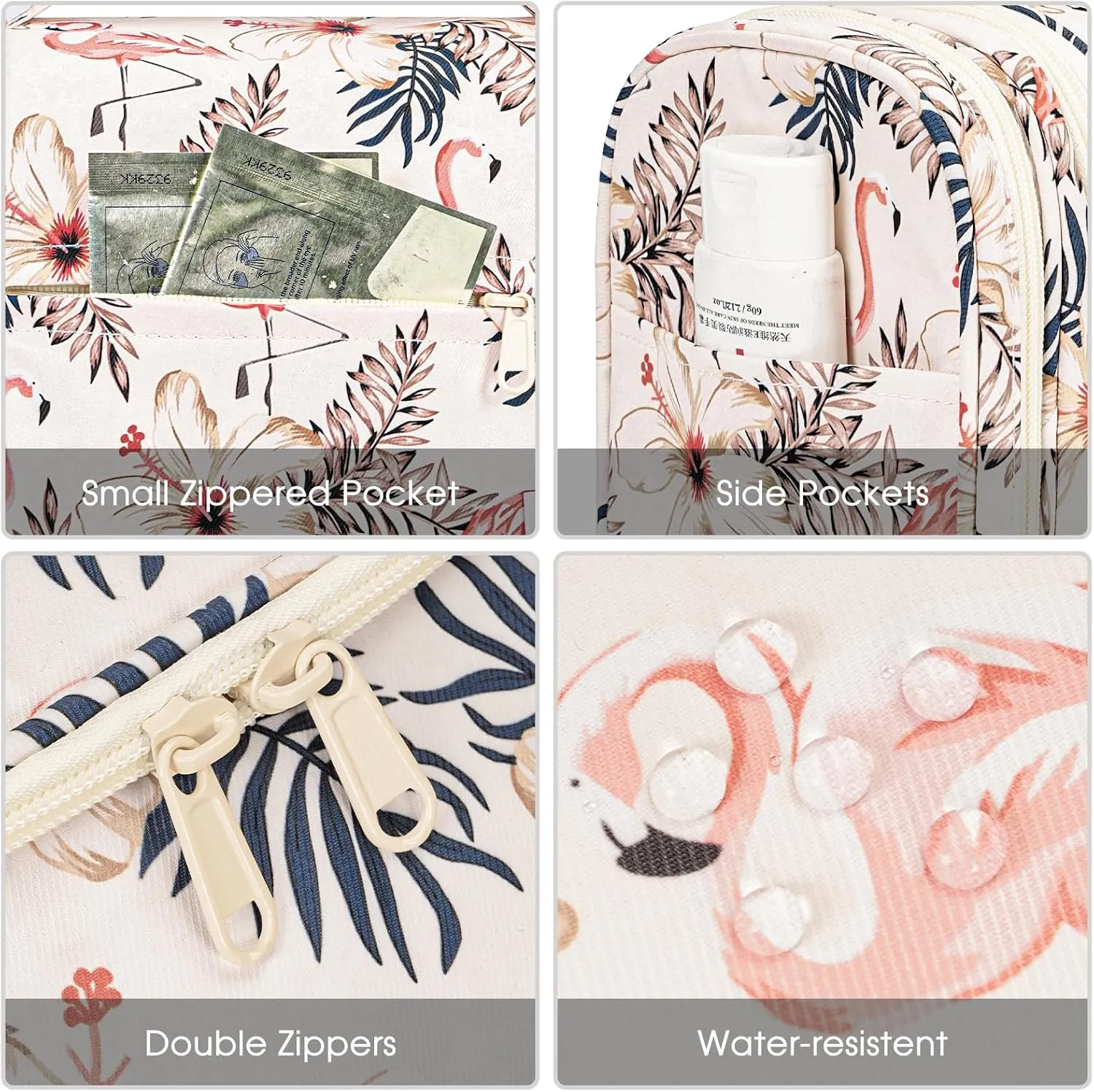 Narwey Hanging Toiletry Bag for Women Travel Makeup Bag Organizer Toiletries Bag for Cosmetics Essentials Accessories