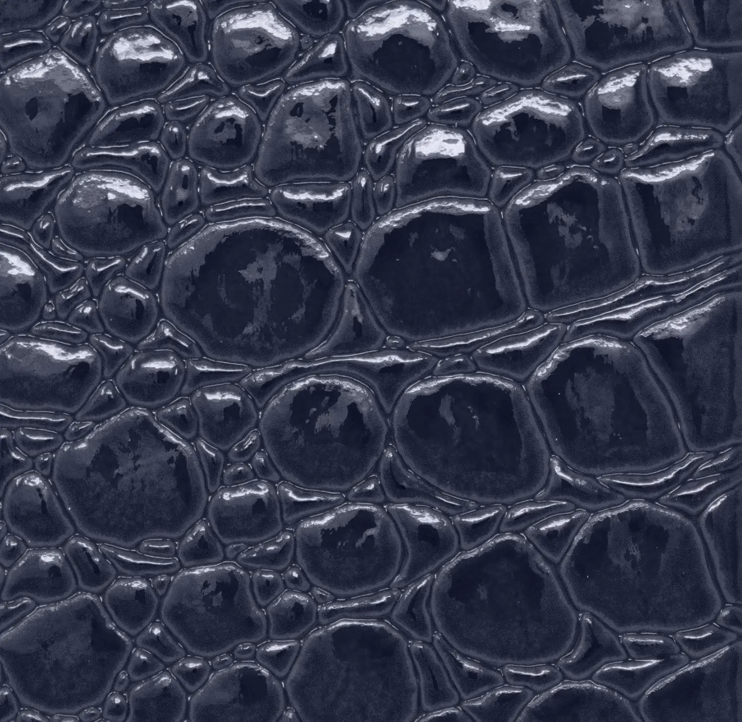 Navy Blue Crocodile Print Leather (Full Pack 100s) Metallic Cigarette Case & Stash Box