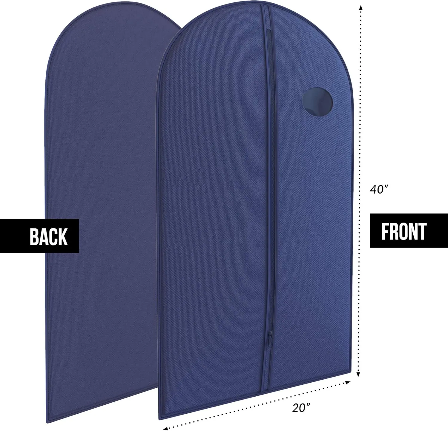 Navy Suit Garment Travel Bags 3 Pack - 40" X 24" - By Your Bags