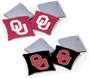 NCAA College Dual Sided Bean Bags by Wild Sports, 8 Count, Premium Toss Bags for Cornhole Set - Great for Tailgates, Outdoors, Backyard