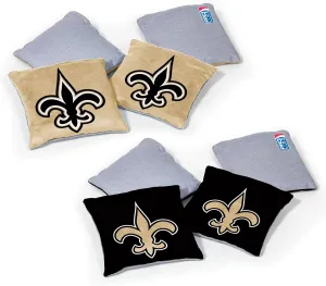 NFL Pro Football Dual Sided Bean Bags by Wild Sports, 8 Count, Premium Toss Bags for Cornhole Set - Great for Tailgates, Outdoors, Backyard