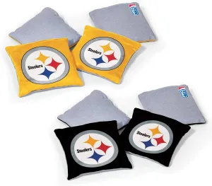 NFL Pro Football Dual Sided Bean Bags by Wild Sports, 8 Count, Premium Toss Bags for Cornhole Set - Great for Tailgates, Outdoors, Backyard