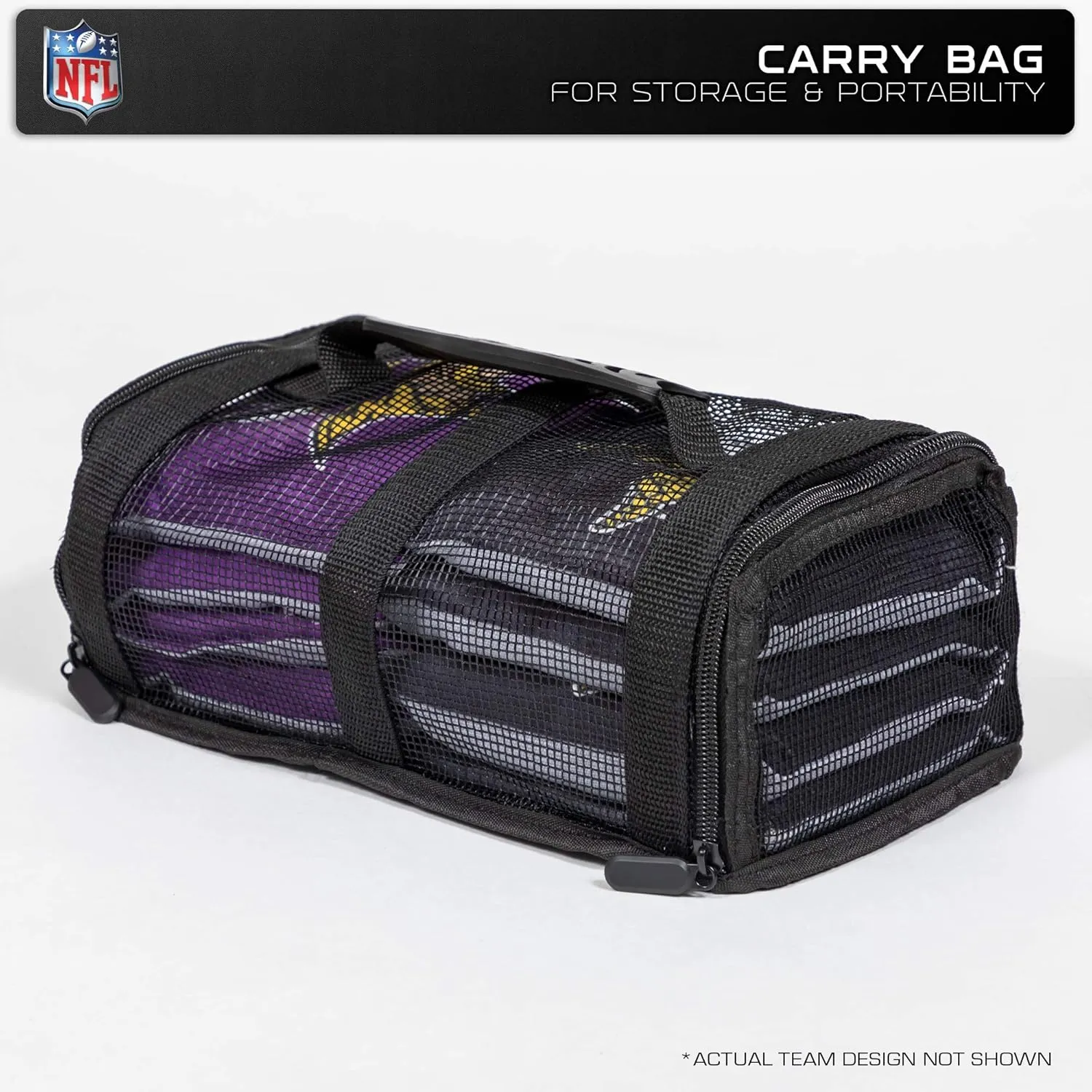 NFL Pro Football Dual Sided Bean Bags by Wild Sports, 8 Count, Premium Toss Bags for Cornhole Set - Great for Tailgates, Outdoors, Backyard