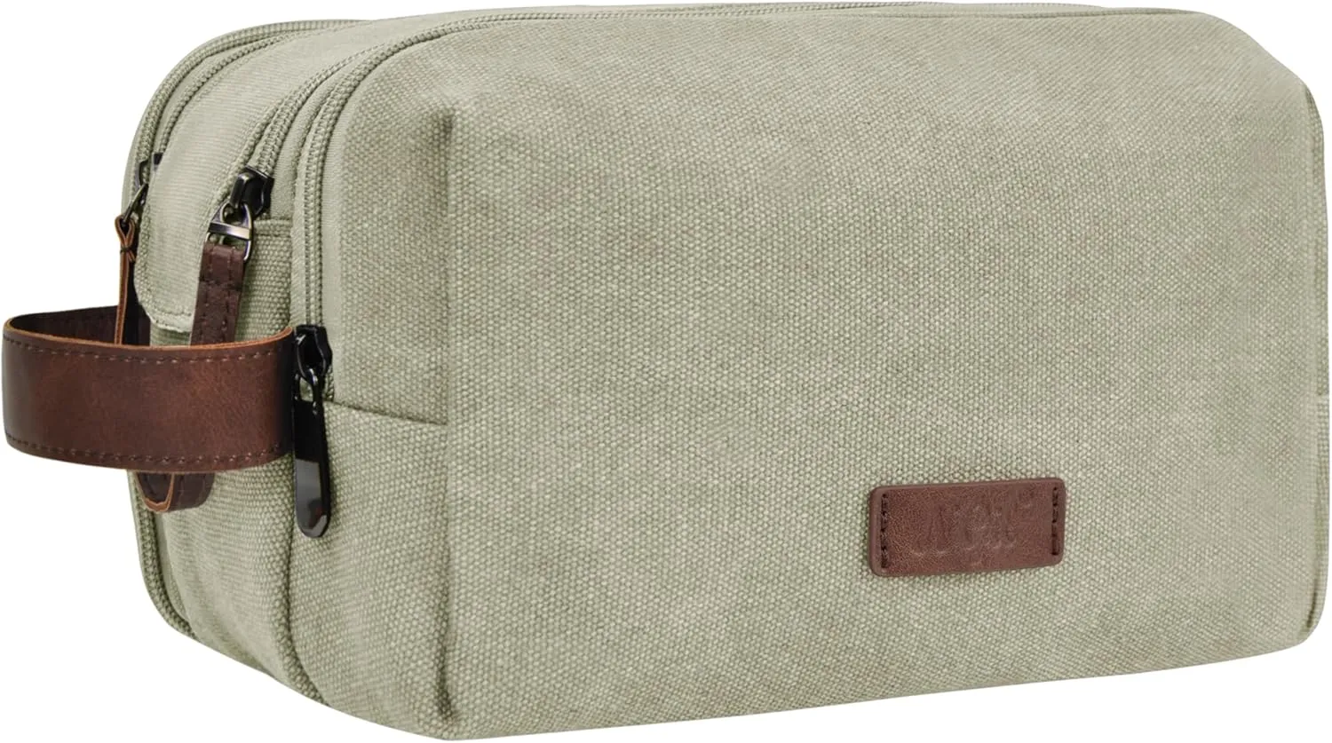NGIL Traveling Toiletry Bag, Canvas Toiletry Organizer for Women and Men, Cosmetic Case, Skincare, Shaving Kit Organizer Traveling Toiletry Bag (Beige, Medium)
