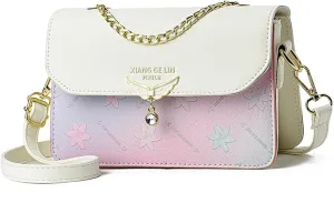 NICOLE & DORIS Crossbody Bags for Women Chain Handle Handbags Mini Shoulder Bag Patchwork