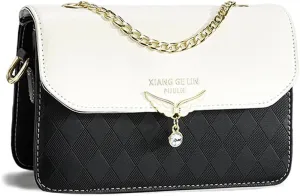 NICOLE & DORIS Crossbody Bags for Women Chain Handle Handbags Mini Shoulder Bag Patchwork
