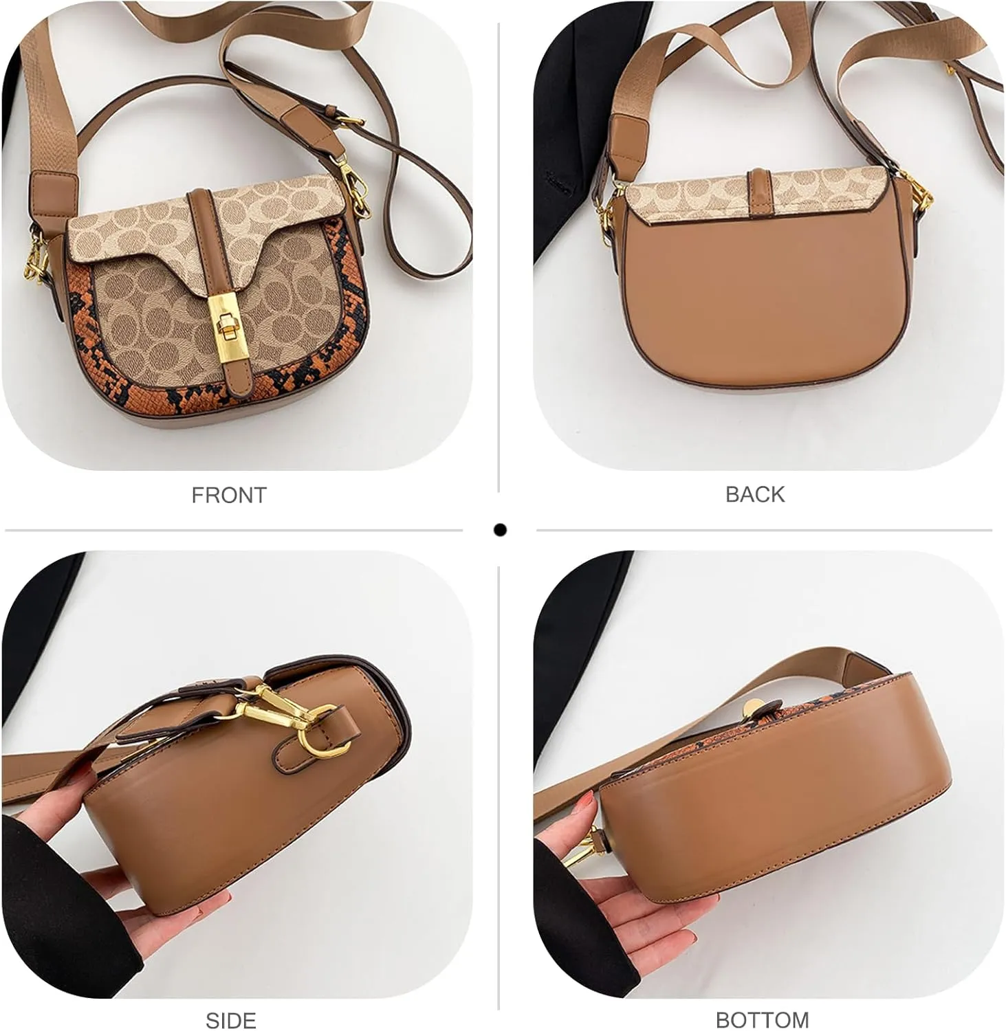 NICOLE & DORIS Ladies Small Shoulder Bags Crossbody Bags for Women Snake Printed Satchel Bag Phone Bags