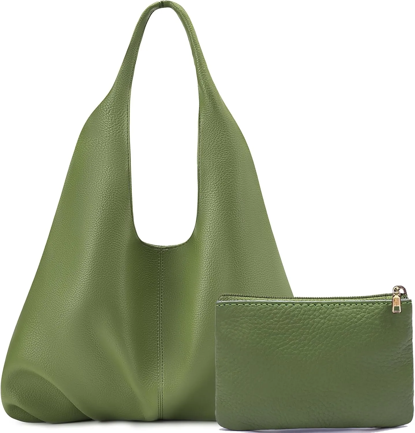 NIUEIMEE ZHOU Slouchy Hobo Bags for Women Retro Vegan Leather Shoulder Handbags with Coin Purse