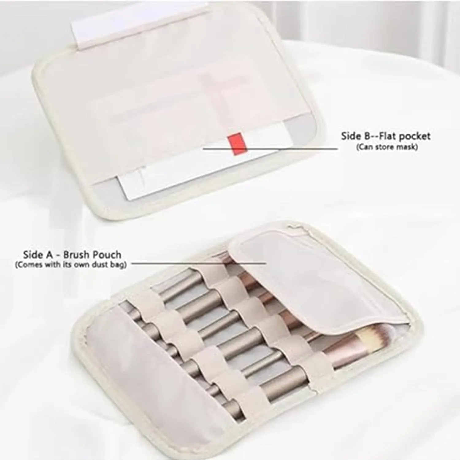 Obviousliy Multi-compartment Toiletry Cosmetics Bag, obviously makeup bags, women's pu leather waterproof, Large Capacity & Portable, Bathroom Travel, implements find dedicated dwellings (Brown)