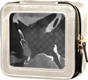 ODAWA Car Cosmetic Bag Antique White Cute Makeup Bag Travel Cosmetic Organizer Bag Travel Makeup Bag Small Pouch