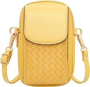 OIDERY Small Crossbody Bags Cell Phone Purse for Women, Leather Shoulder Handbag Wallet Purse with Credit Card Slots