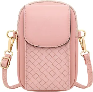 OIDERY Small Crossbody Bags Cell Phone Purse for Women, Leather Shoulder Handbag Wallet Purse with Credit Card Slots