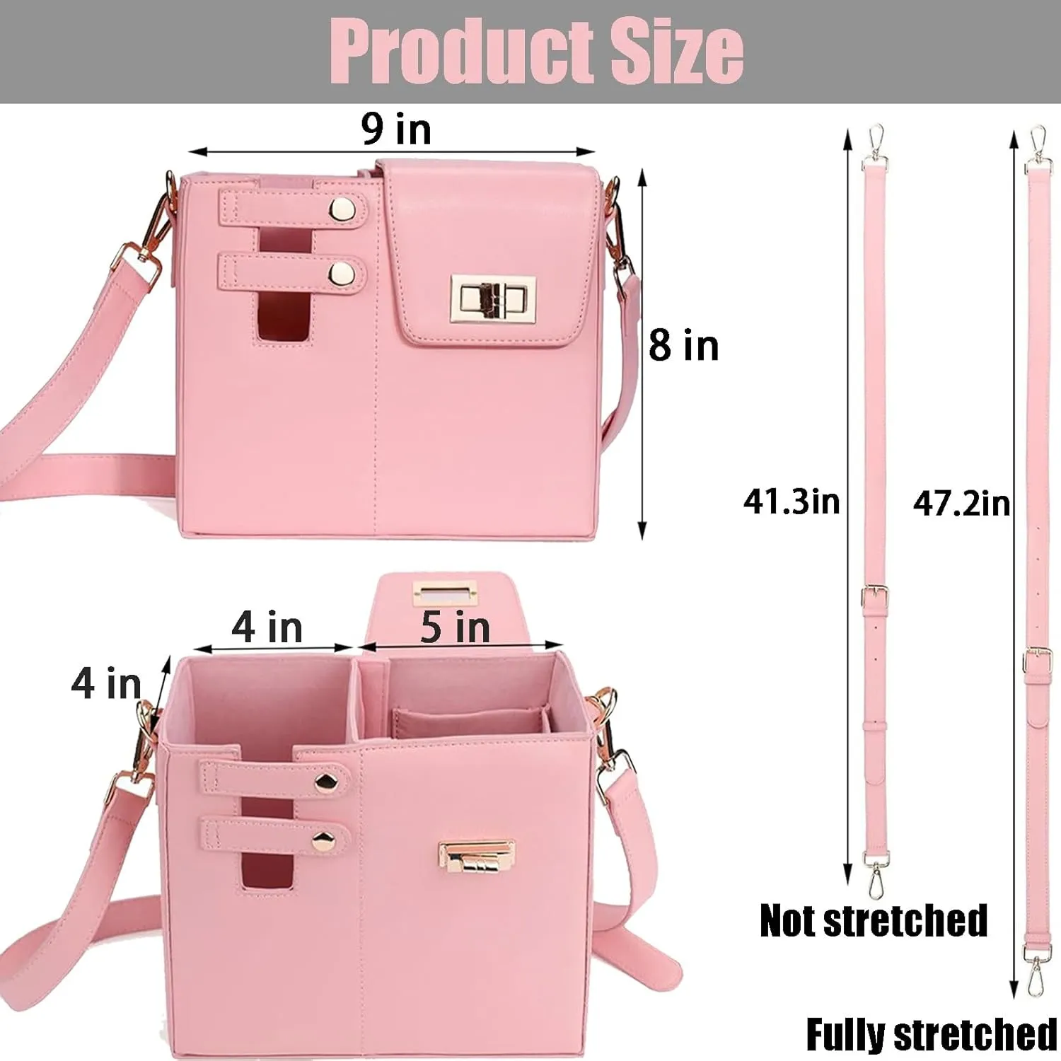 Outdoor Portable Crossbody Water Cup Storage Bag, Purse Cup Holder Bag, Adjustable Women Shoulder Strap Bag for Travel & Daily Use(Blue)
