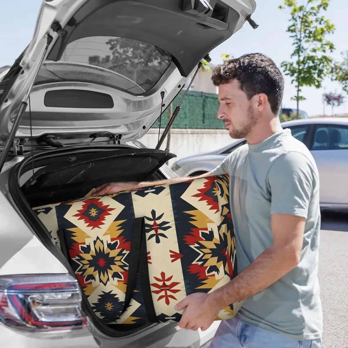 Oversized Moving Bags Aztec Geometric Ethnic Waterproof Storage Totes Large Storage Bags for Clothes Packing Bags for Moving Travel & Clothes Storage