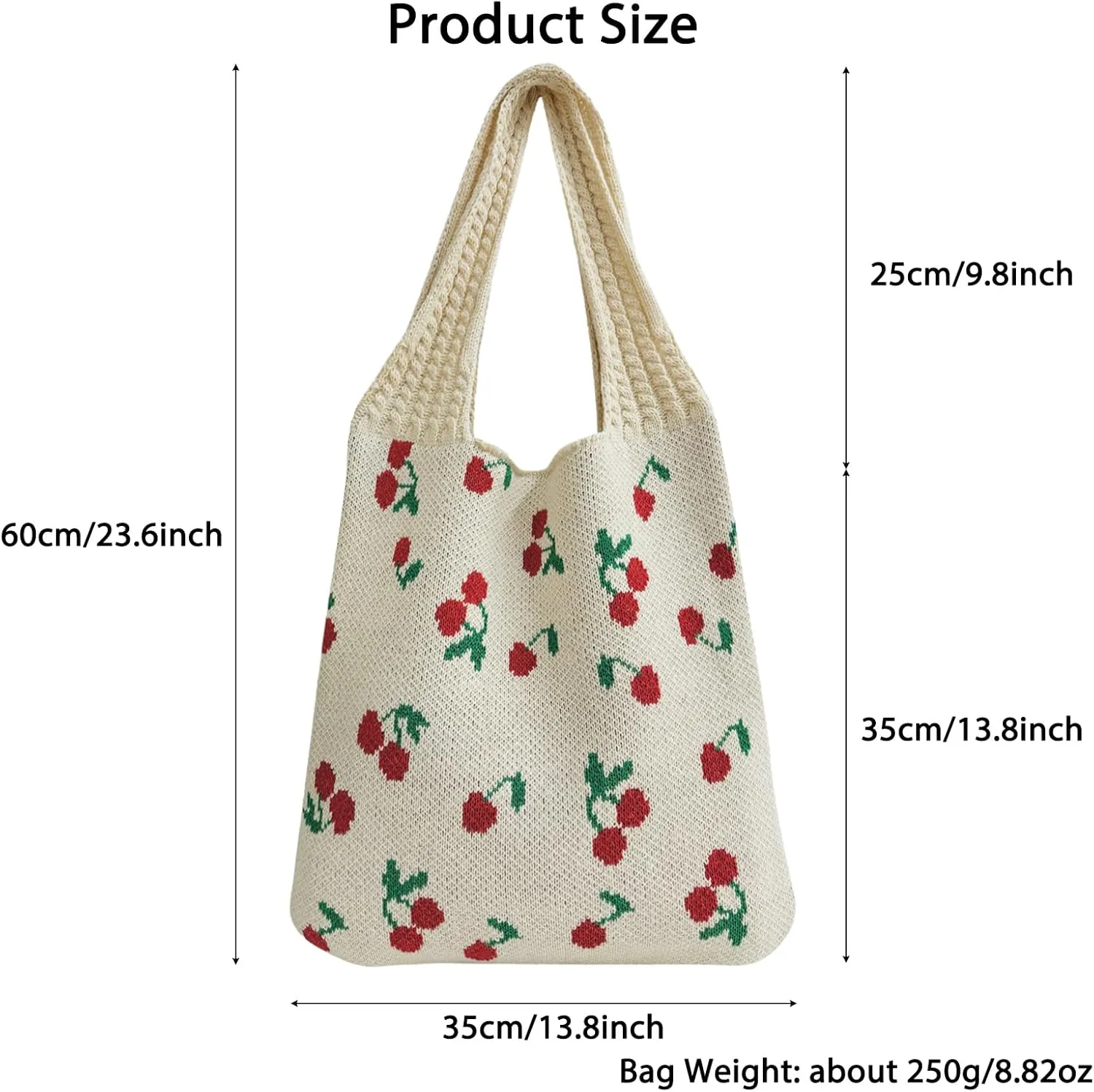 Ovida Cute Bow Tie Crochet Bags for Women Summer Travel Beach Tote Bag Y2k Aesthetic Knit Bag Fairy Grunge Accessories