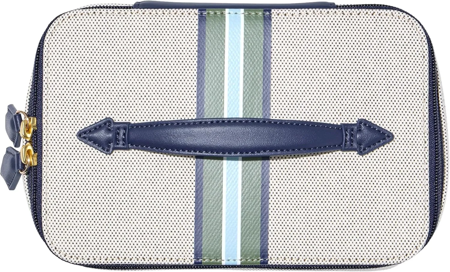 Paravel Cabana See-All Vanity Case | Made with Recycled Canvas Material & Vegan Leather | Premium See Through Travel Toiletry Bag | Regular, Marlin