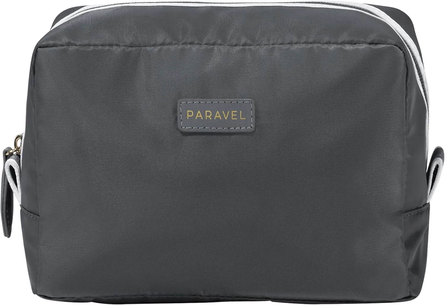 Paravel Toiletry Bag | Made with Recycled Negative Nylon Material | Everyday Travel Toiletry Bag | Flatiron Grey