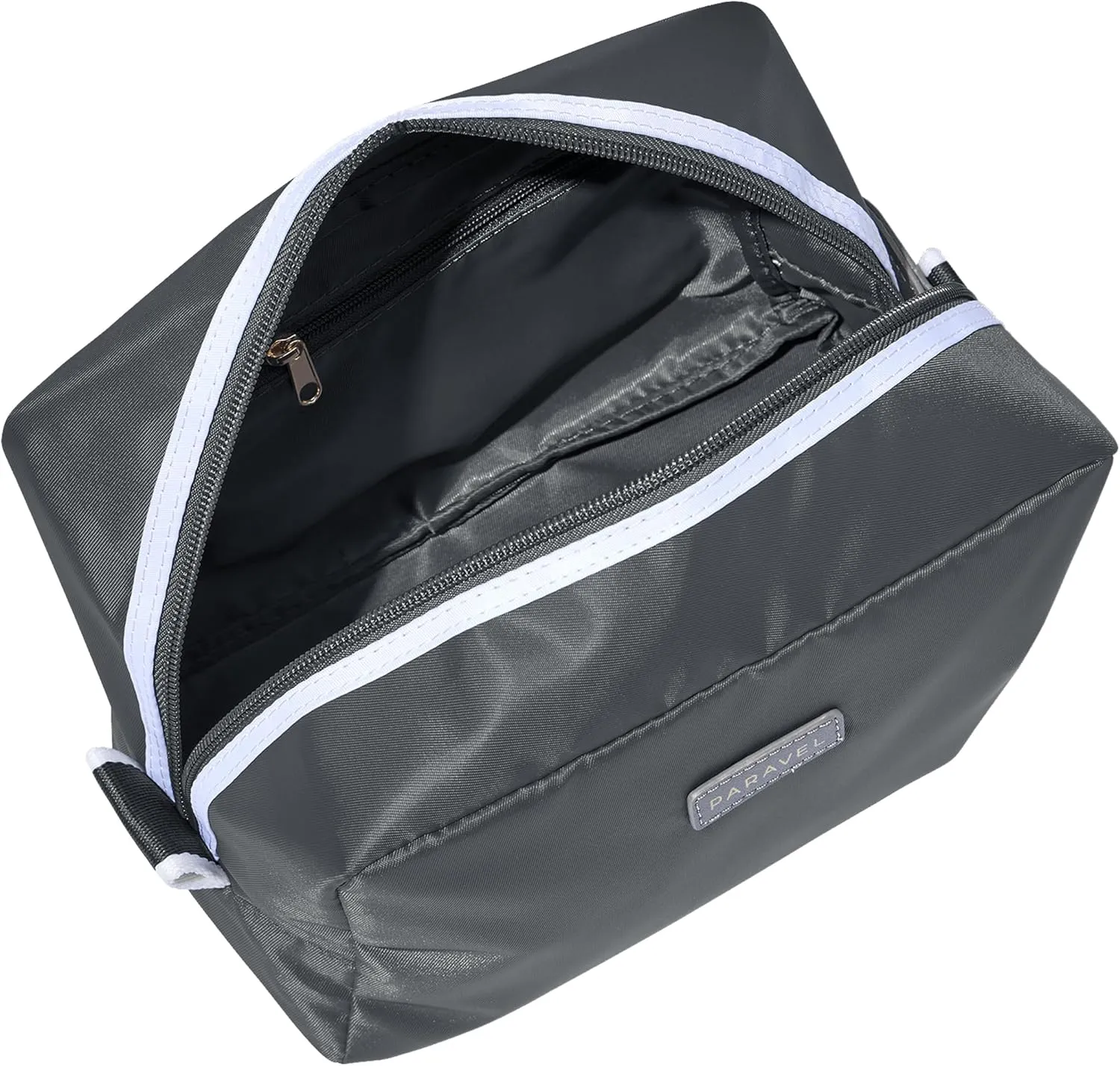 Paravel Toiletry Bag | Made with Recycled Negative Nylon Material | Everyday Travel Toiletry Bag | Flatiron Grey