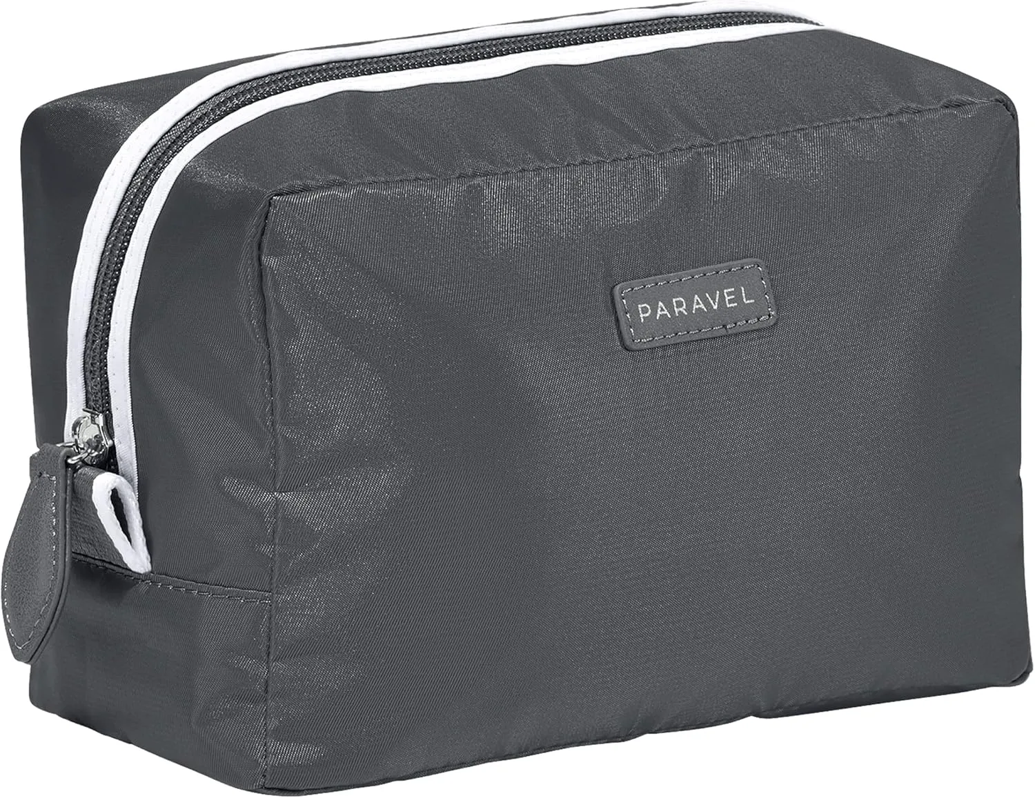 Paravel Toiletry Bag | Made with Recycled Negative Nylon Material | Everyday Travel Toiletry Bag | Flatiron Grey
