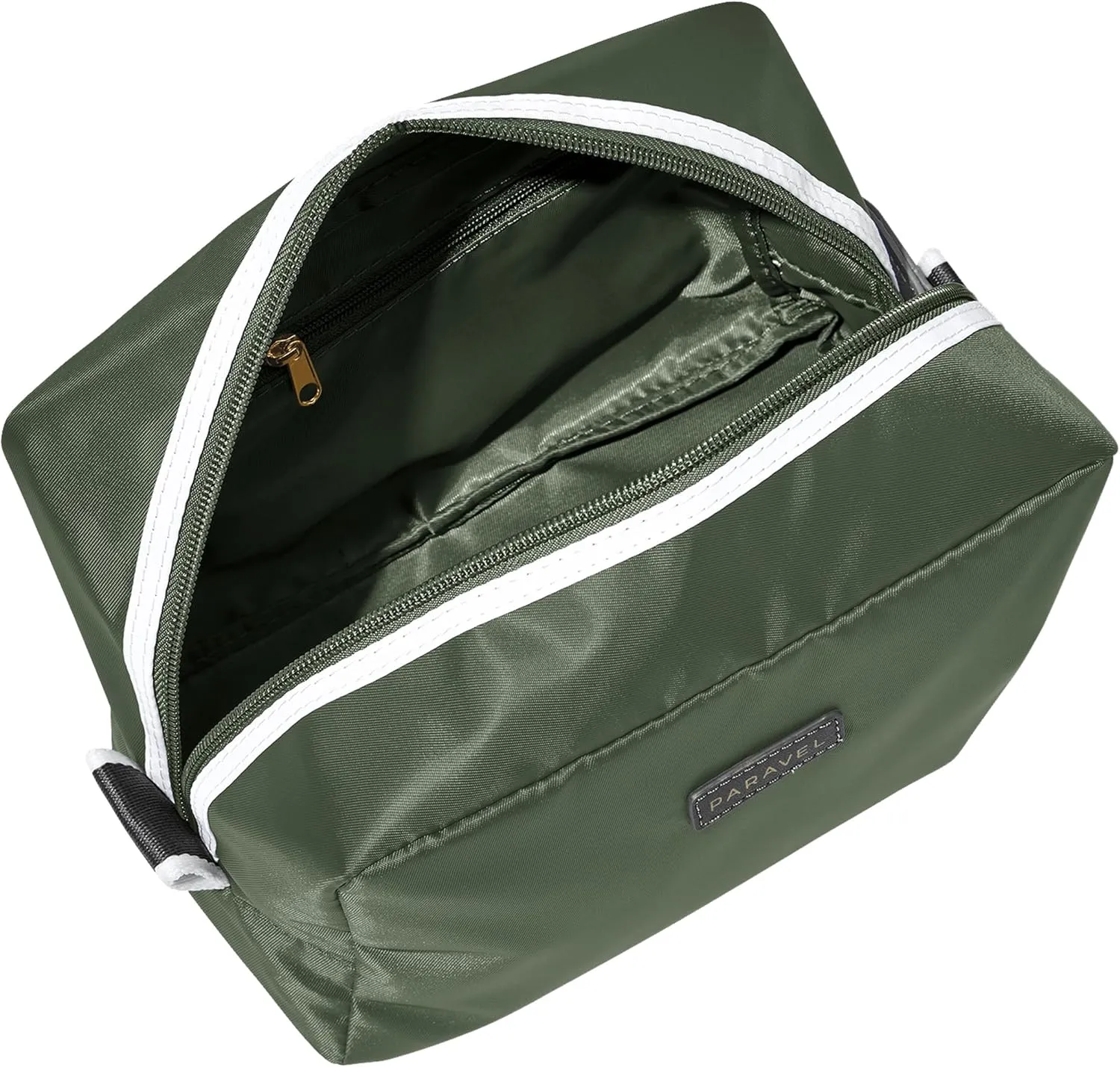 Paravel Toiletry Bag | Made with Recycled Negative Nylon Material | Everyday Travel Toiletry Bag | Safari Green