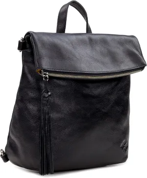 Patricia Nash Luzille 100% Full Grain Leather Backpack for Women - Convertible Backpack Tote - Genuine Leather BackPack Purse/Crossbody, Black O/S