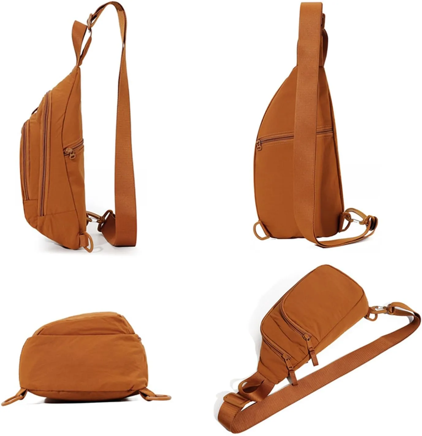 Peicees Small Sling Bag For Women Mens Crossbody Backpack Purse Fashionable Fanny Pack Shoulder Bag For Casual Travel Hiking