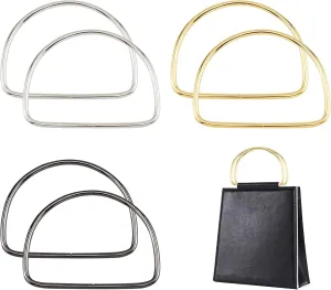 PH PandaHall 3 Colors Purse Handles Replacement, 6pcs Metal Handles Frame 5.3 Inch Handbag Handle Purse Handles Replacement for Bag Making, Purse Making, Handle Replacement
