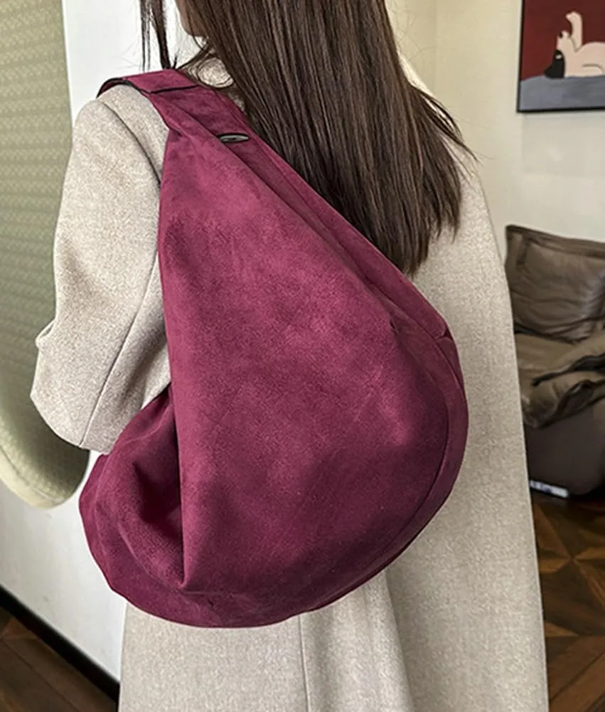 Pocadri Suede Tote Bags for Women Vegan Leather Handbag Work Slouchy Bag Shoulder Hobo Purse Tote Handbag