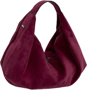 Pocadri Suede Tote Bags for Women Vegan Leather Handbag Work Slouchy Bag Shoulder Hobo Purse Tote Handbag