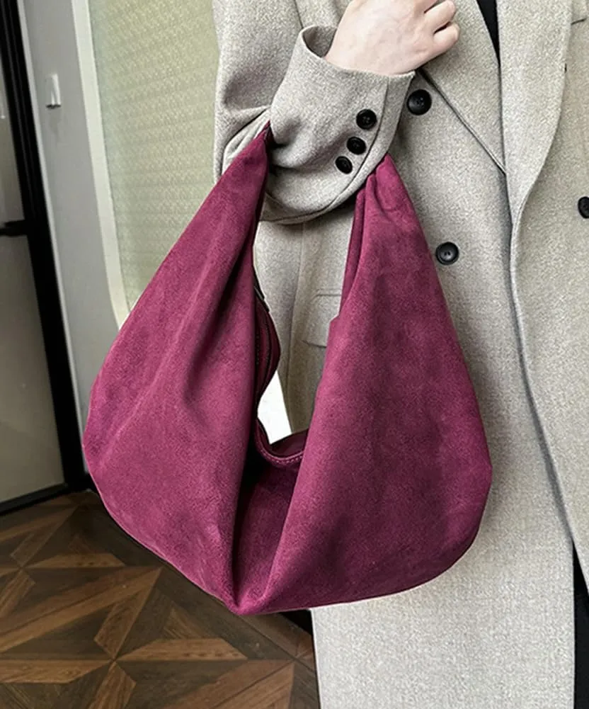Pocadri Suede Tote Bags for Women Vegan Leather Handbag Work Slouchy Bag Shoulder Hobo Purse Tote Handbag