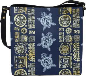 Polynesian Bucket Bags For Women Crossbody Bags PU Leather Tote Bag Summer Purses with 2 Detachable Straps Handbags