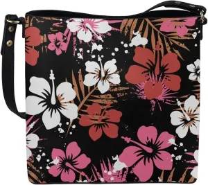 Polynesian Bucket Bags For Women Crossbody Bags PU Leather Tote Bag Summer Purses with 2 Detachable Straps Handbags