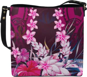Polynesian Bucket Bags For Women Crossbody Bags PU Leather Tote Bag Summer Purses with 2 Detachable Straps Handbags