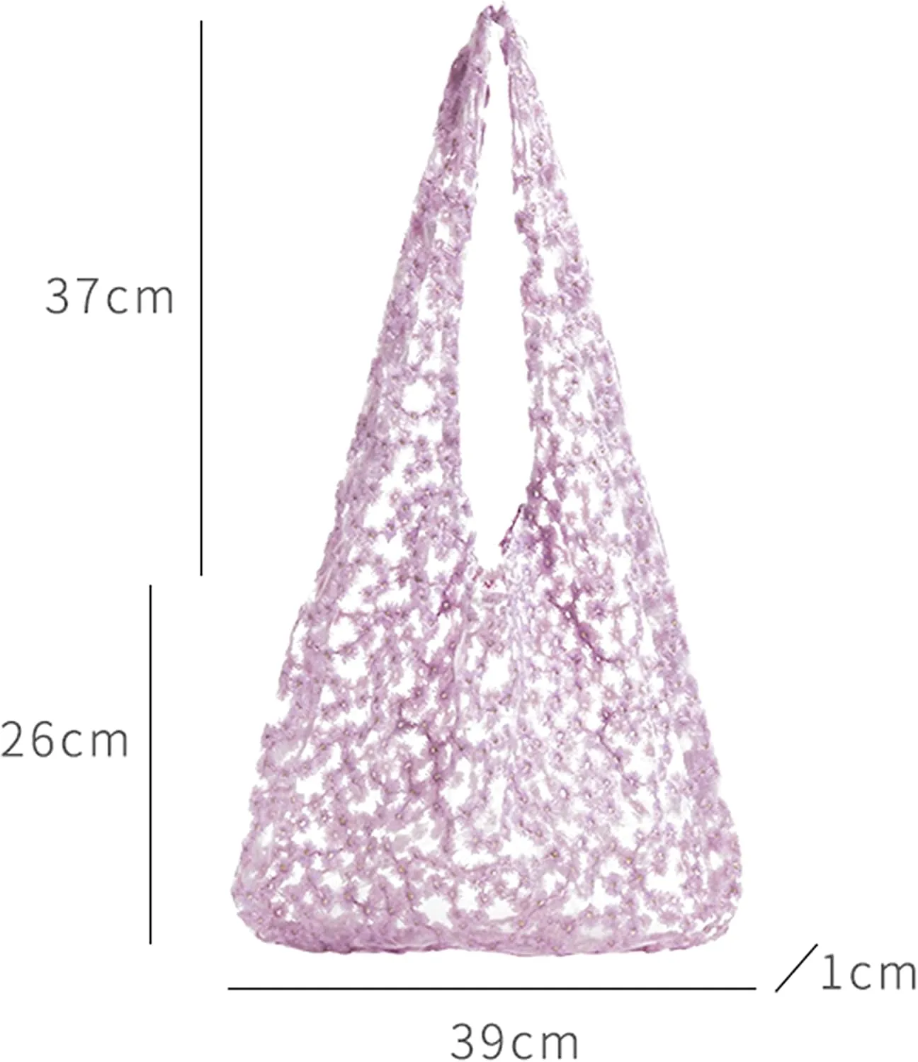 Pooyikoi Crochet Mesh Beach Tote Bag Shoulder Bag Handbags Knitting Hollow Summer Bag Hobo Bag Aesthetic for Women