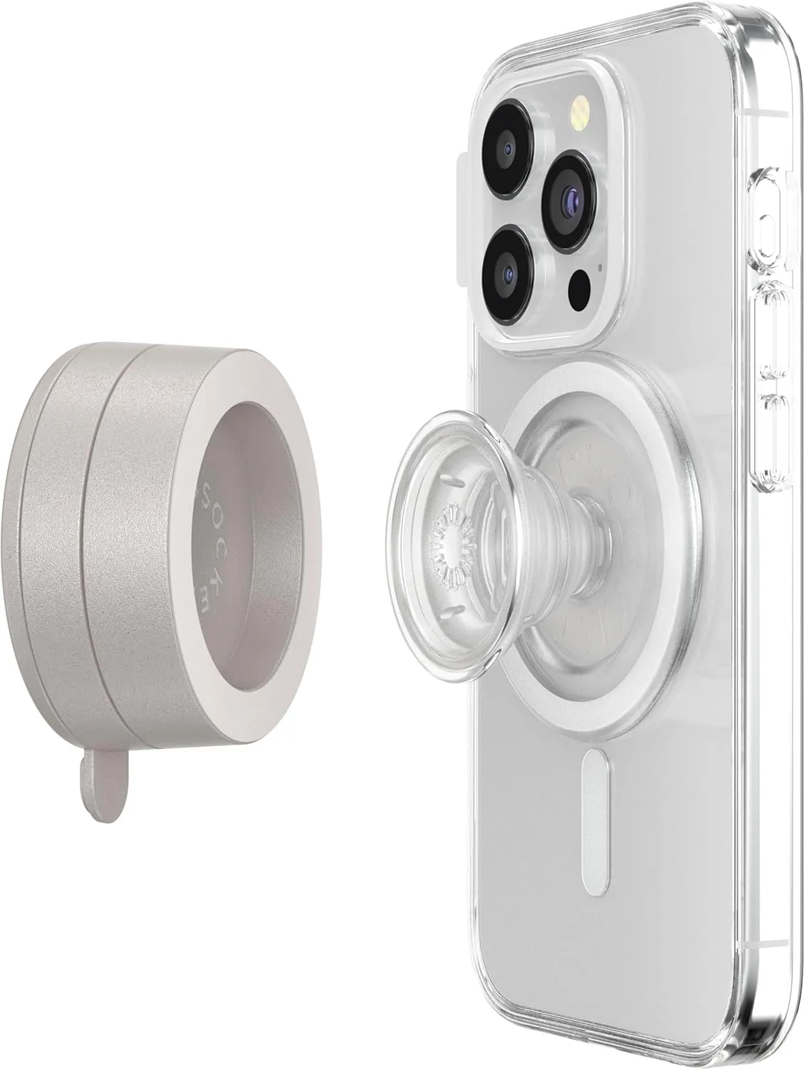 PopSockets Multi-Surface Suction Phone Mount, Detachable Surface Mount, Phone Stand Compatible with MagSafe® - Horchata