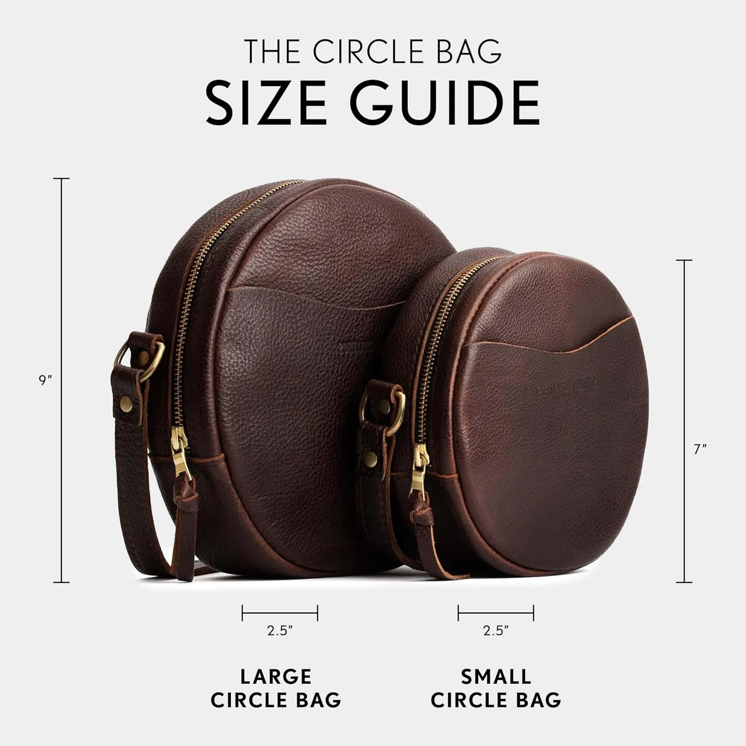 Portland Leather Goods Circle Crossbody Bag for Women – Handmade from the Finest Full-Grain Hides