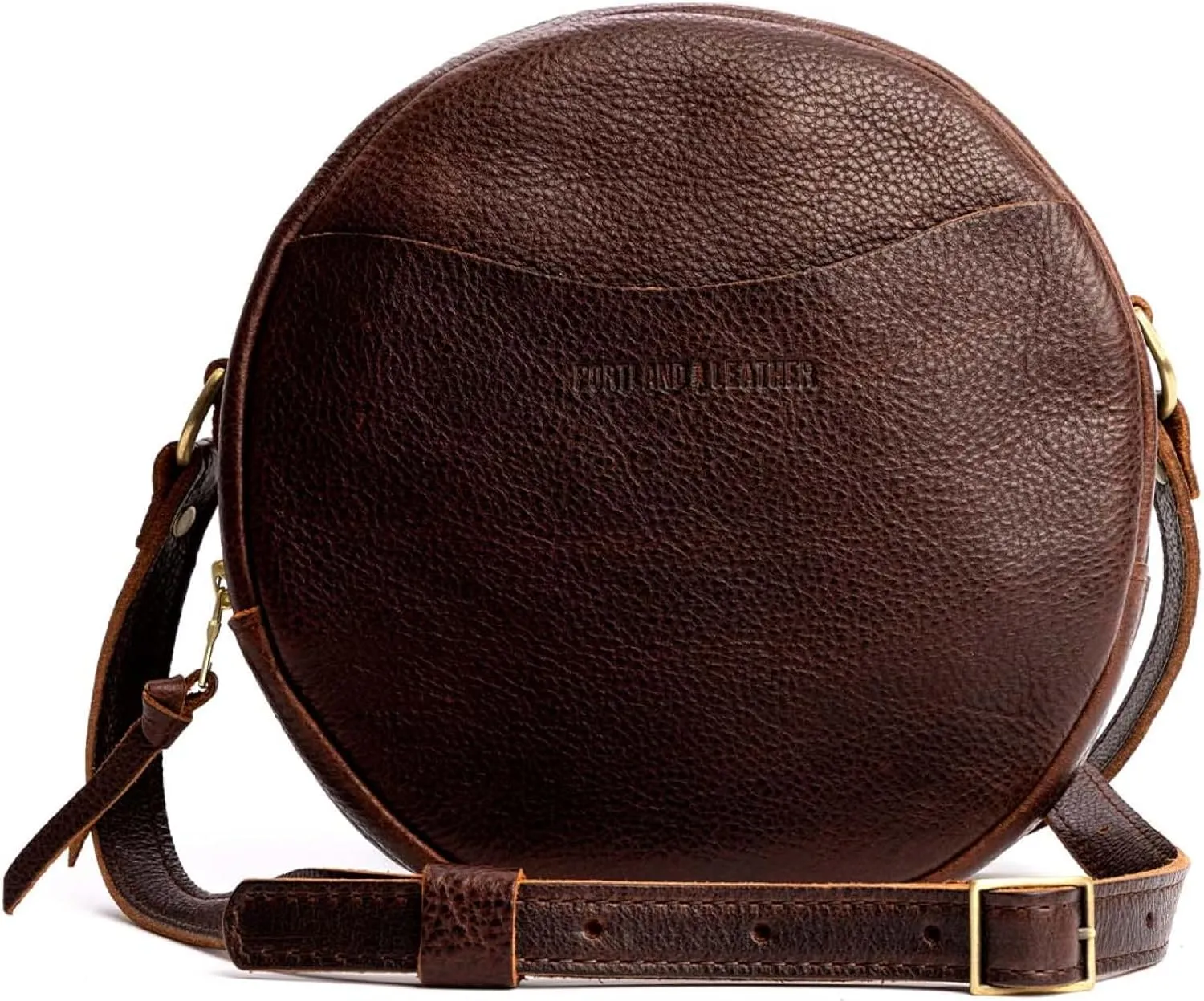 Portland Leather Goods Circle Crossbody Bag for Women – Handmade from the Finest Full-Grain Hides