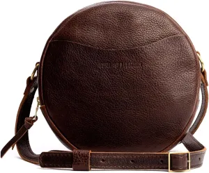 Portland Leather Goods Circle Crossbody Bag for Women – Handmade from the Finest Full-Grain Hides